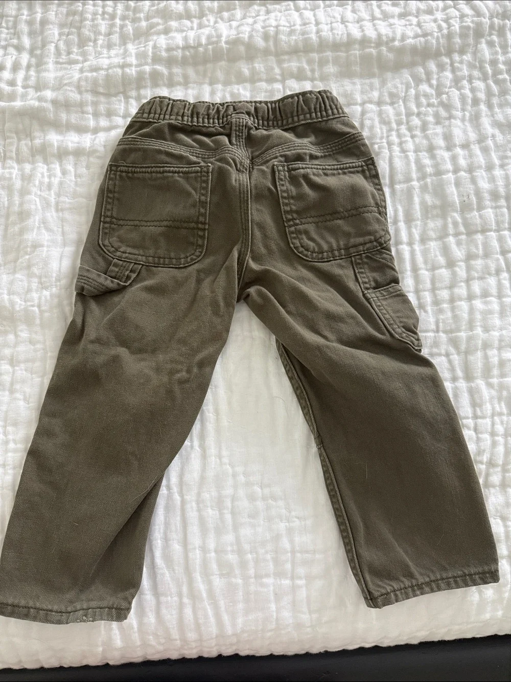 Kids Utility Pull-On Pants in Olive